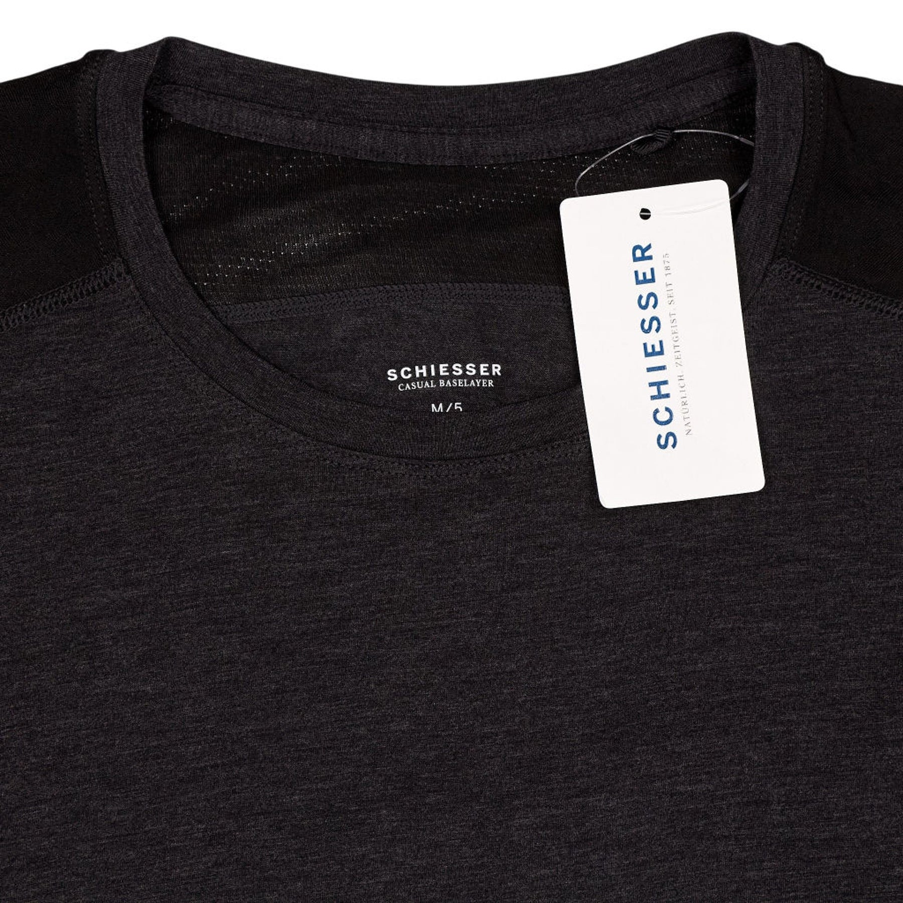 Schiesser Black Casual Baselayer Top