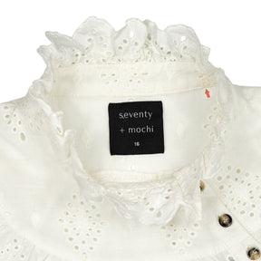 seventy + mochi Beige Check Blouse