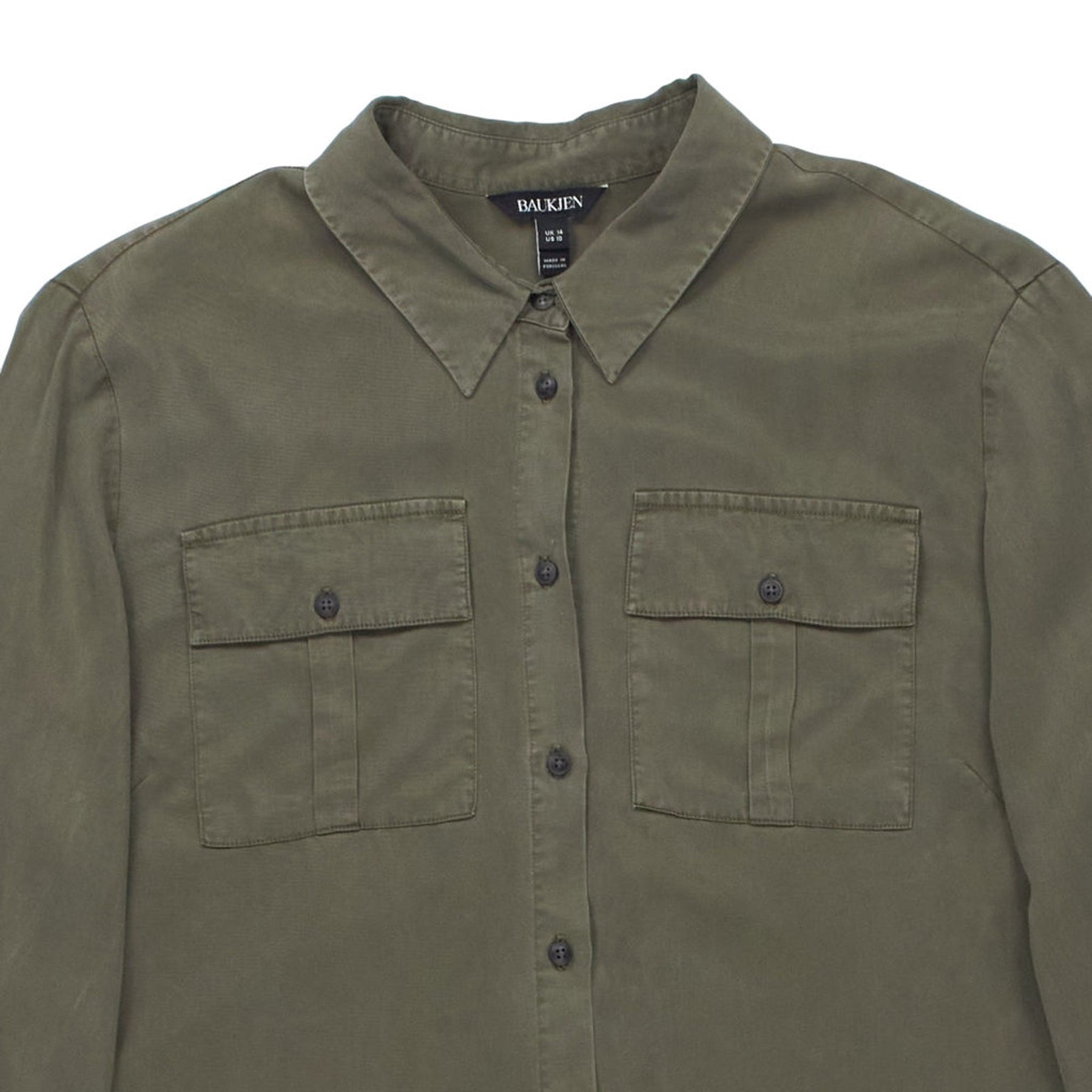 Baukjen Khaki Tencel Shirt UK 14