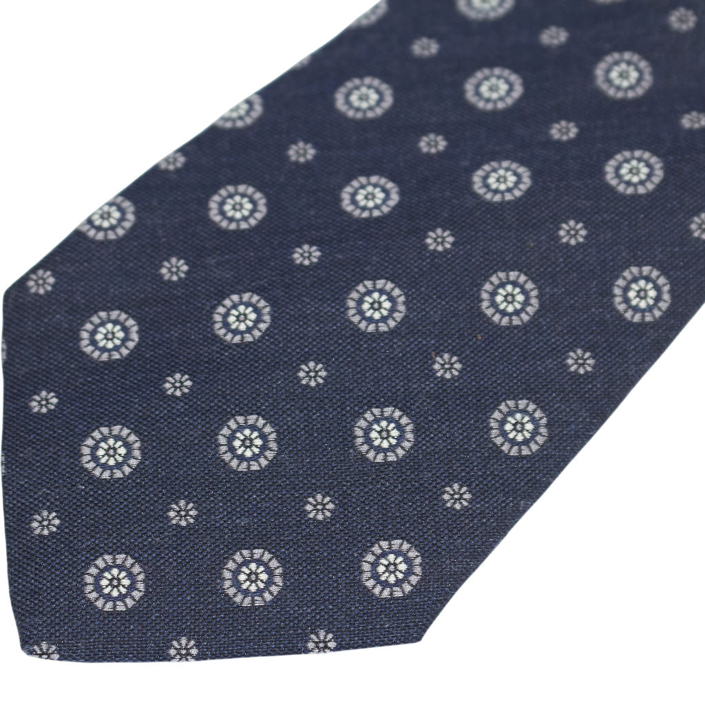 Moss Navy Patterned Tie Bundle x 3