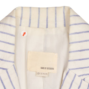 Band of Outsiders White Blue Striped Blazer