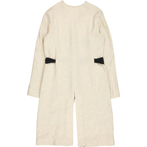 Pinko Cream Linen-Blend Belted Coat