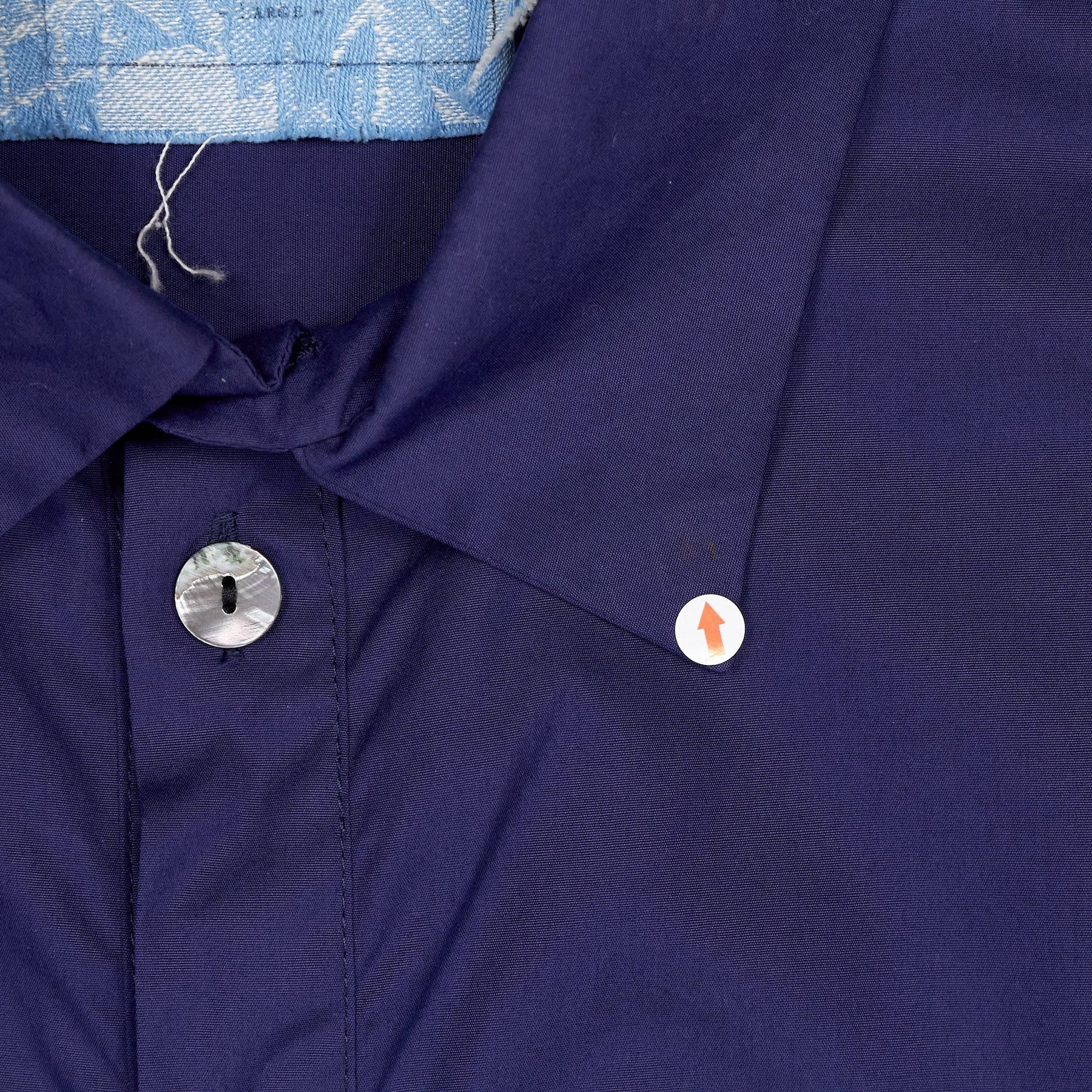 By Walid Blue Lace Hem Shirt