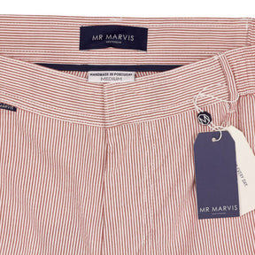 Mr Marvis Red Stripe Seersucker Shorts