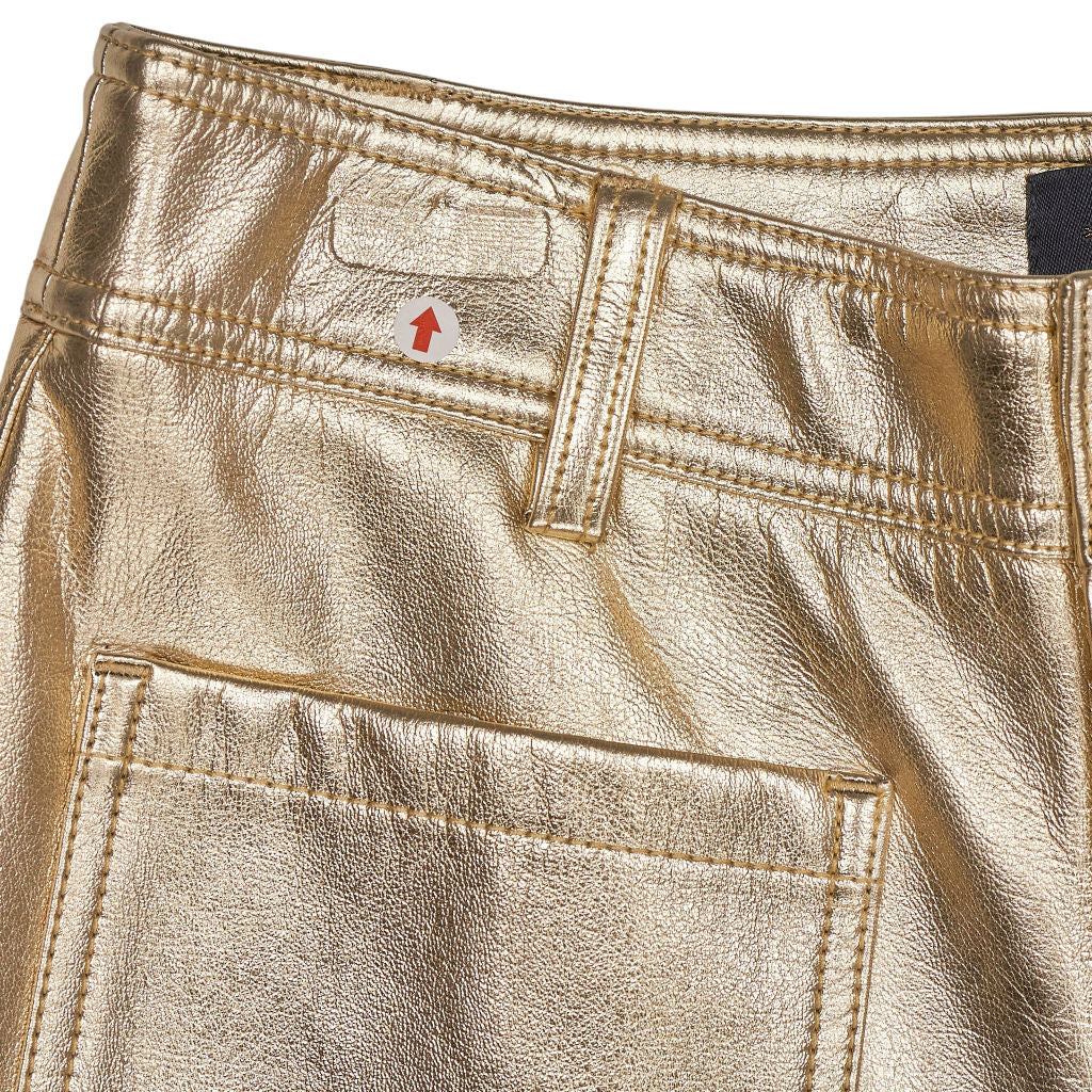Wyse Gold Jules Faux Leather Trousers