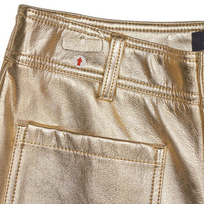 Wyse Gold Jules Faux Leather Trousers