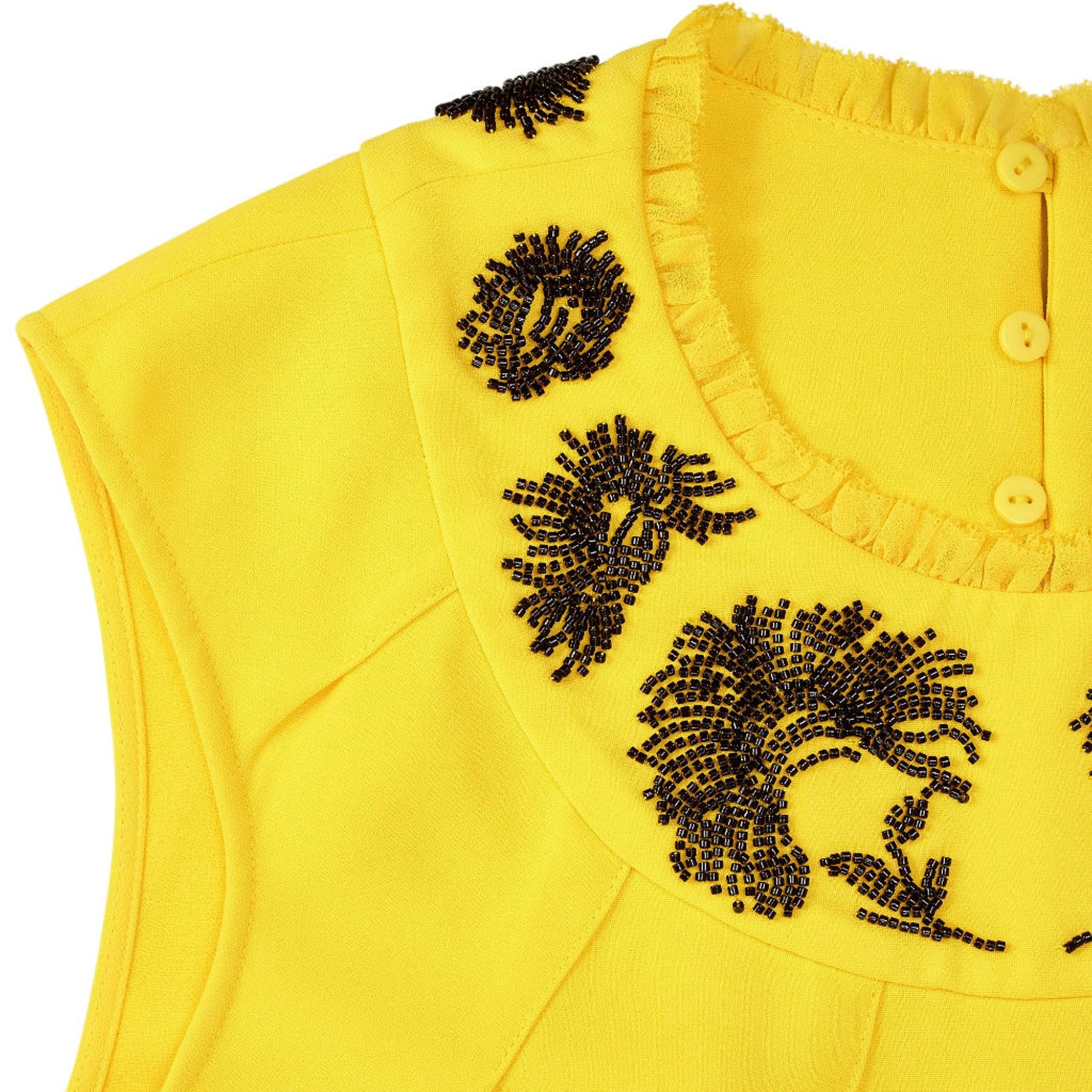 Damsel Yellow Beaded Kleo Dress