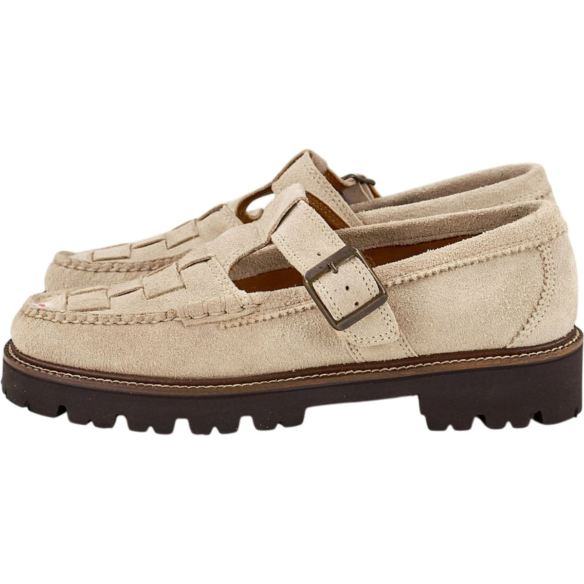 G.H. Bass Beige Fisherman Suede Shoes