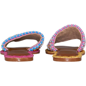 De Siena Multicoloured Beaded Sandals
