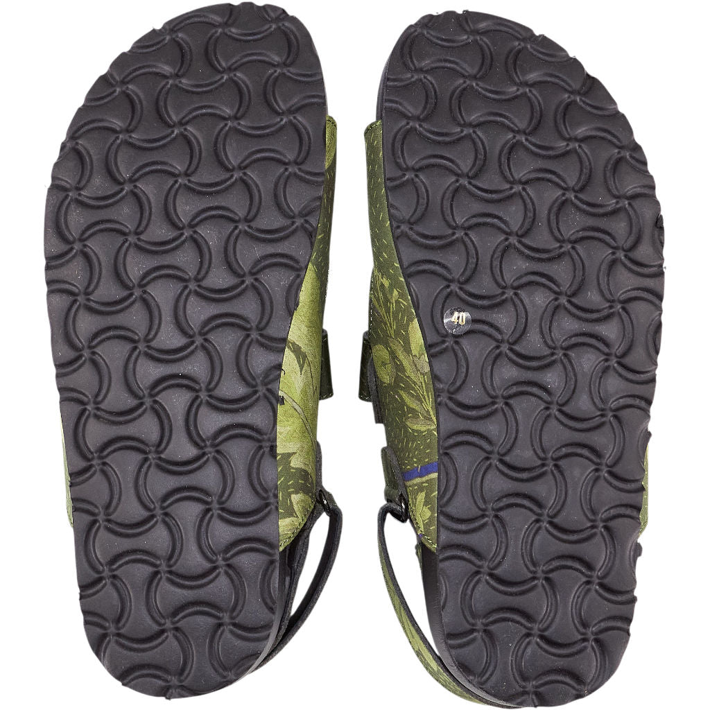 By Walid Green Patterned Sandals