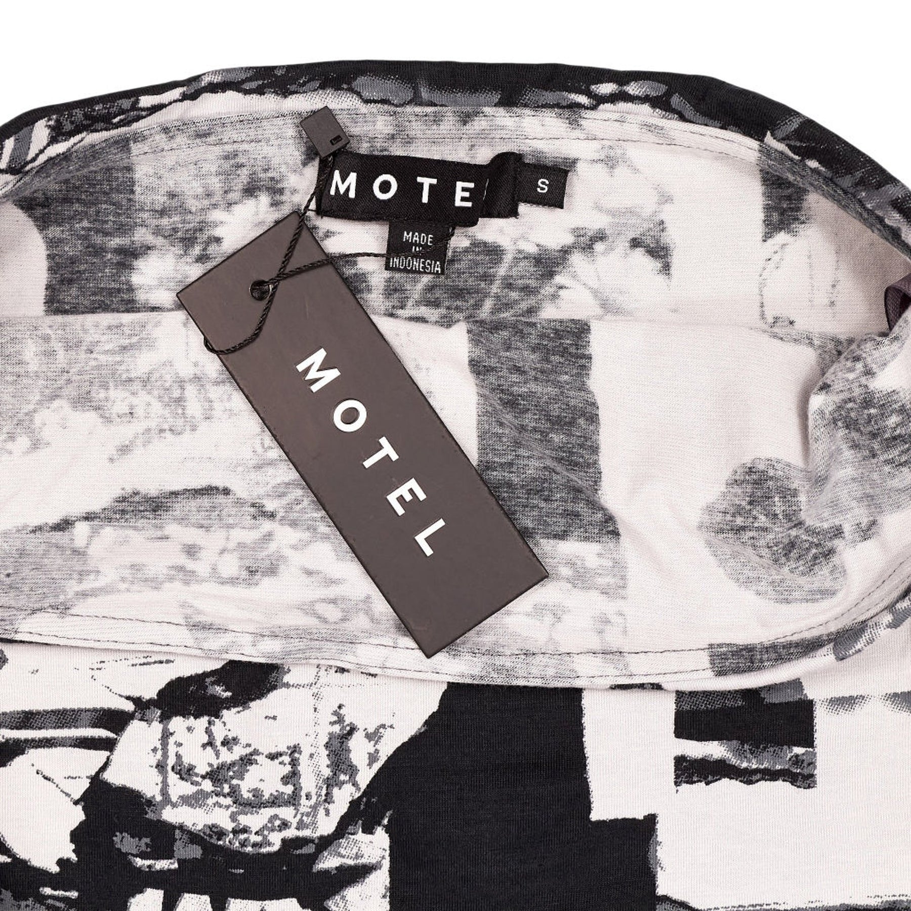 Motel Grey Suriah Photo Collage Dress