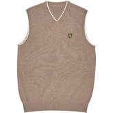 Lyle & Scott Beige Cashmere Wool Vest