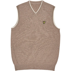 Lyle & Scott Beige Cashmere Wool Vest