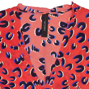 Marc Cain Red Silk Blend Midi Dress