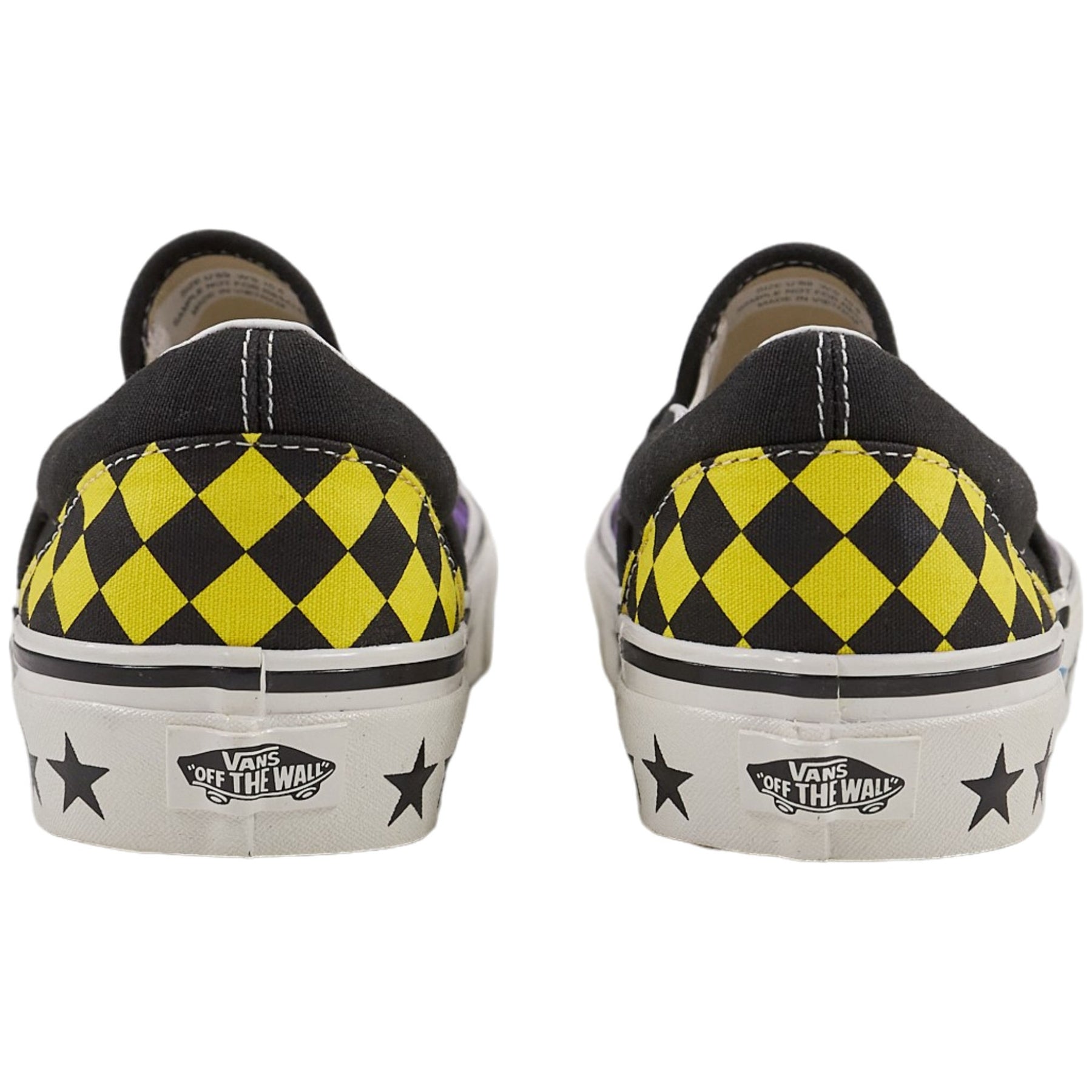 Black and yellow vans slip ons hotsell