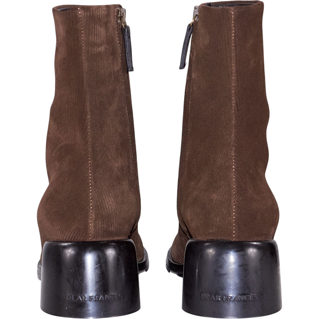 Dear Frances Brown Leather Ankle Boots