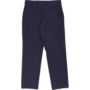 Moss Navy Relaxed Fit Trousers