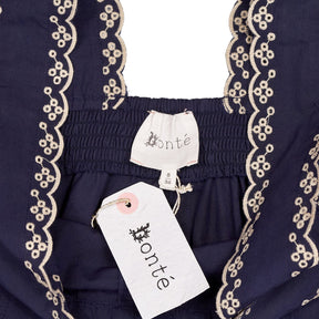 Bonté Navy Embroidered Klara Dress