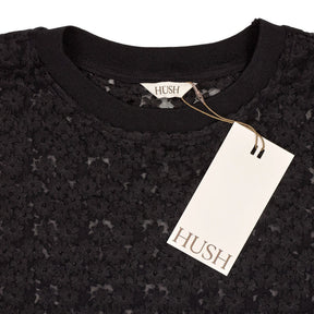 Hush Black Embroidered Floral T-Shirt