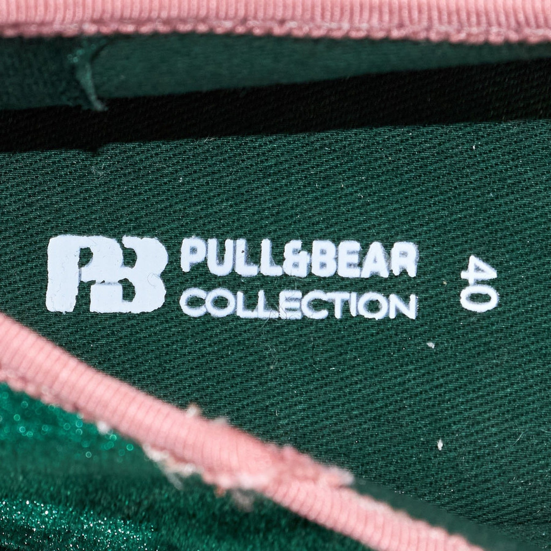 Pull & Bear Green Velvet Mary Janes