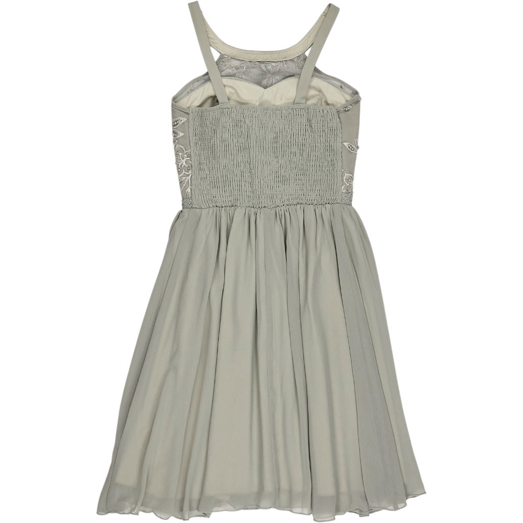 Little Mistress Grey Embellished Dress