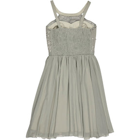 Little Mistress Grey Embellished Dress