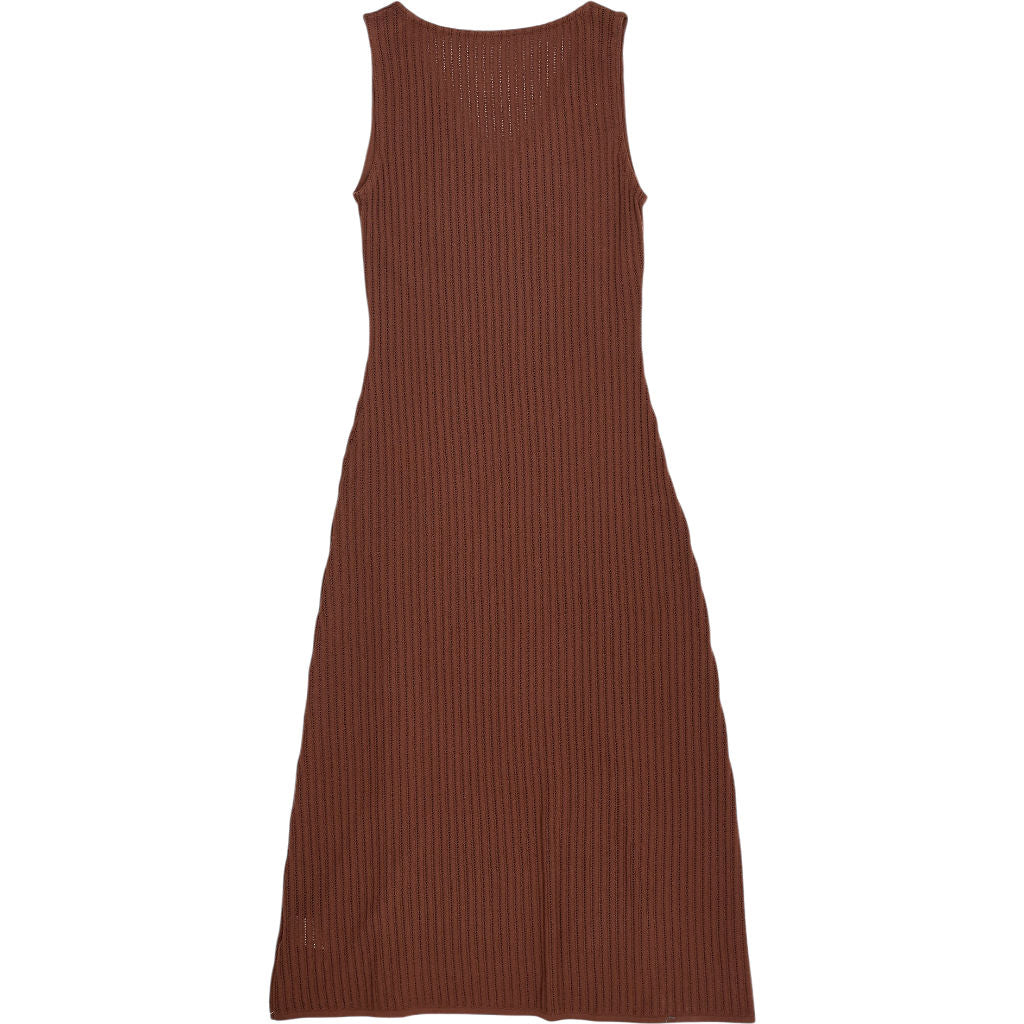 WYSE Brown Knit Midi Dress