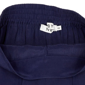 NRBY Navy Blue Silk Cargo Trousers