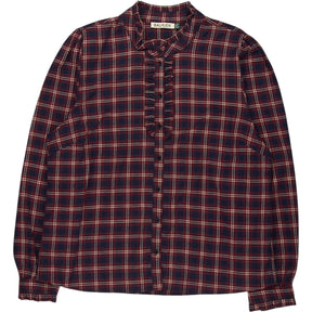 Baukjen Red Plaid Ruffle Blouse