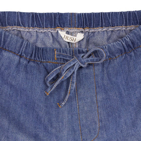 Hush Blue Denim Drawstring Shorts