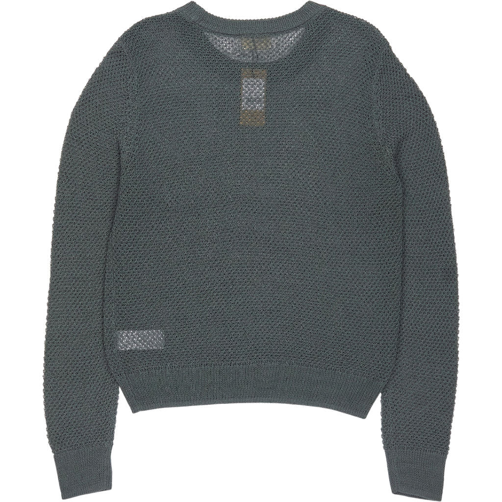 Hush Sage Green Interest Stitch Knitted Jumper