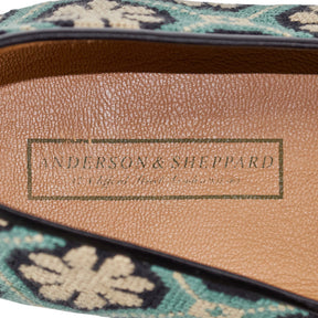 Stubbs & Wootton Turquoise Mosaic Slippers