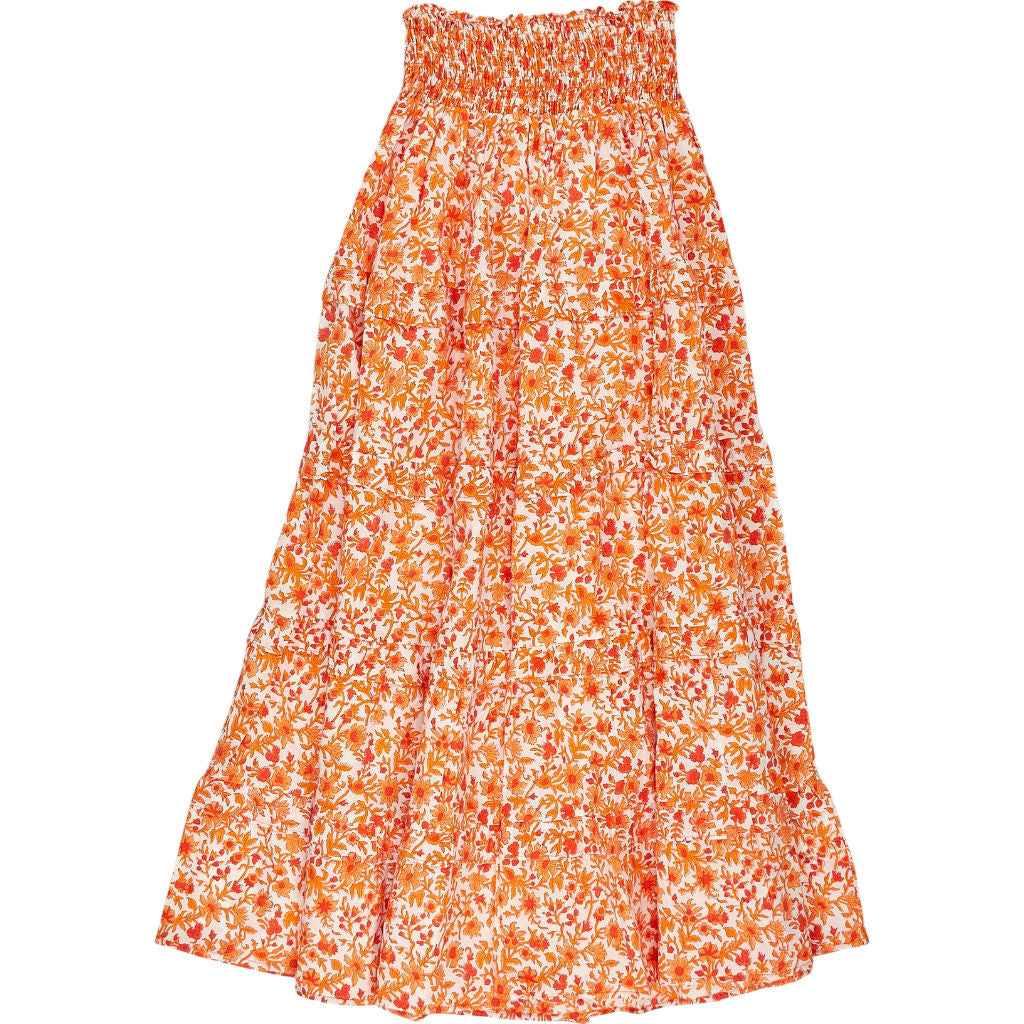 Pink City Prints Orange Pahar Hat Skirt