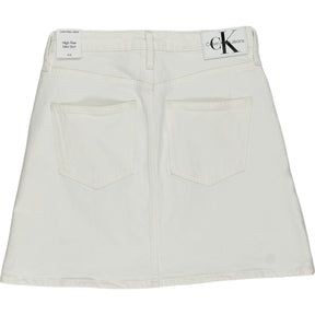 Calvin Klein Jeans White High Rise Mini A-line Skirt