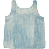 Pink City Blue Striped Linen Top