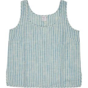 Pink City Blue Striped Linen Top