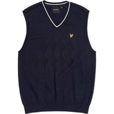 Lyle & Scott Navy Knit Argyle Sweater