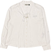 Baukjen White Carina Tie Neck Blouse