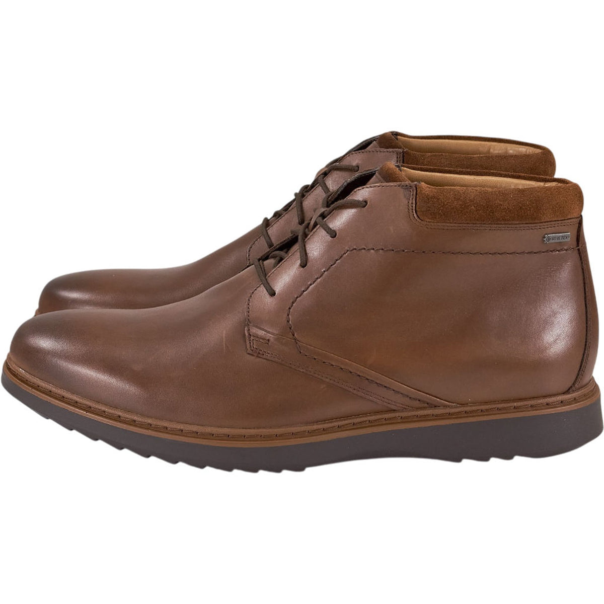 Clarks Brown Leather Un Geo Mid GTX Boots