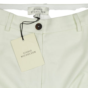 Studio Nicholson Cream Corbu High-Waist Trousers