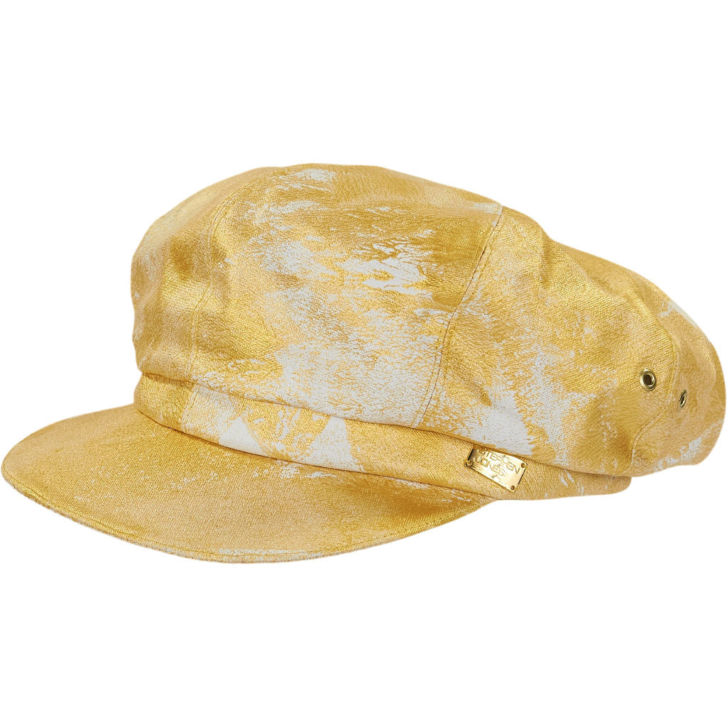 Stephen Jones Jonesboy Yellow Patterned Baker Boy Cap