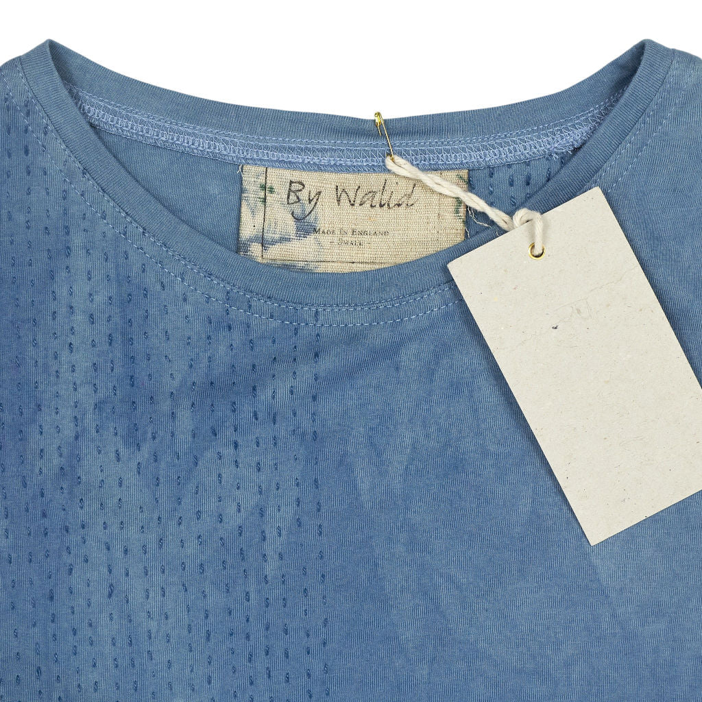 By Walid Blue Cotton Jersey Top