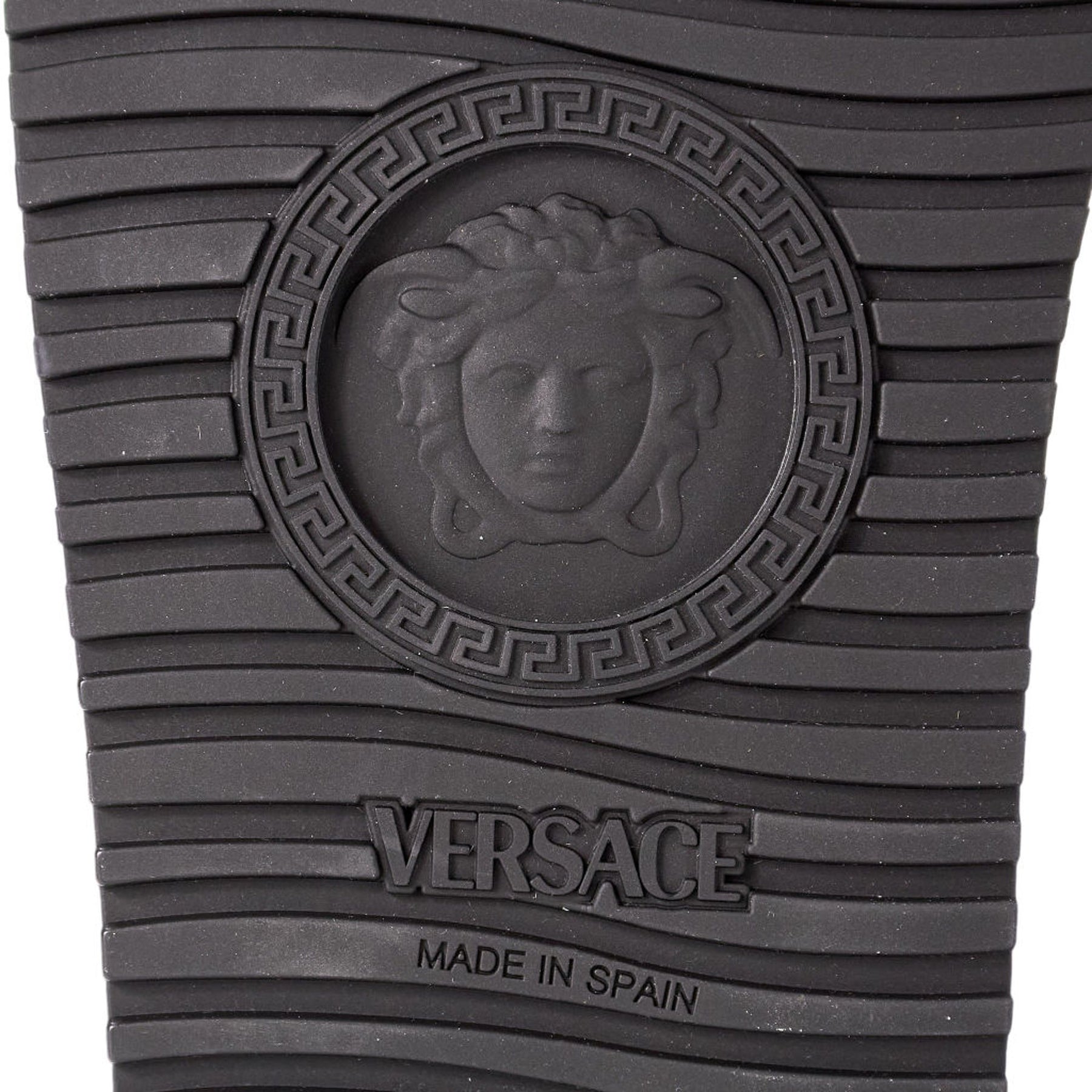 Versace Black Sandals Nastro Greca