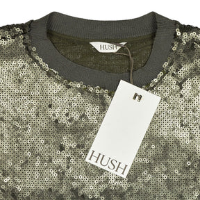 Hush Khaki Holly Sequin Tee