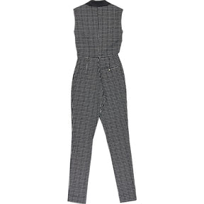 Self-Portrait Black Plaid Jumpsuit