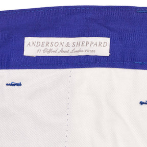 Anderson & Sheppard Blue Cotton Chinos