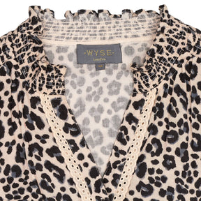 WYSE London Leopard Print Midi Dress