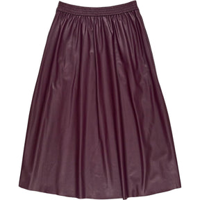 Wyse Burgundy Mollie Faux Leather Skirt