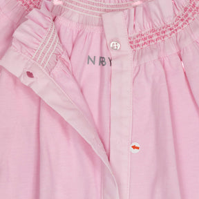 NRBY Pink Smocked Collar Blouse