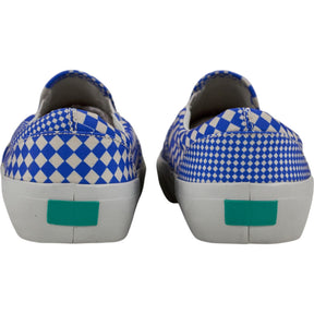 YMC Blue Check Slip-On Trainers